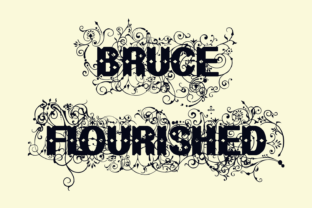 Bruce Flourished Font for Distressed Display Design