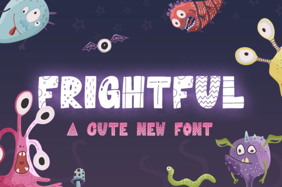 Frightful Font: A Cute Display Typeface for Editorial Design