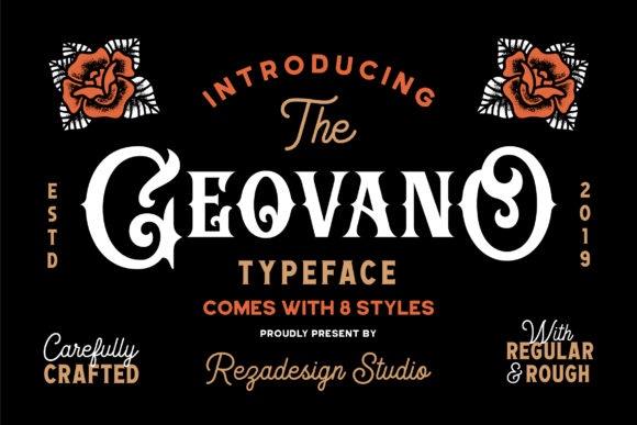 Geovano Vintage Display Font for Handmade Crafts