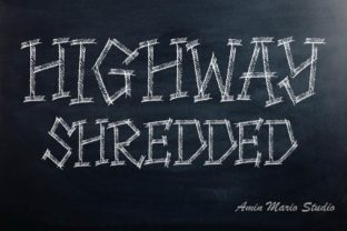 HIghway Shredded Font Review for Edgy Brand Identity