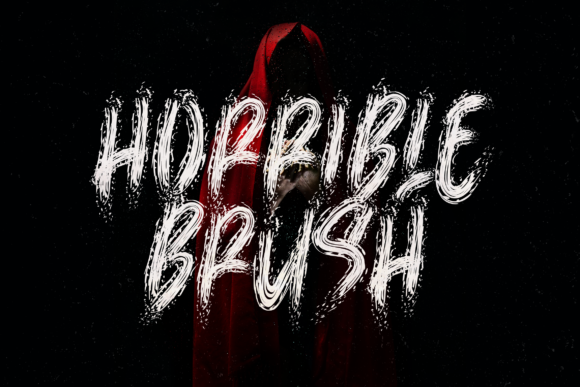 Horrible Brush Font for Spooky Crafts and Halloween Products
