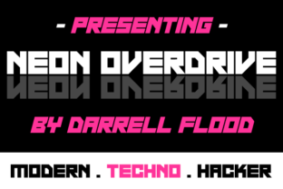 Neon Overdrive Font for Sci-Fi Web Design