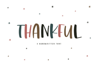 Thankful Font: Cute Chunky Display for Creative Projects
