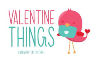 Valentine Things Font for Romantic Web Design
